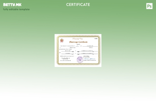 Модерен стил Јамајка извод за брак Шаблон за Word и PDF